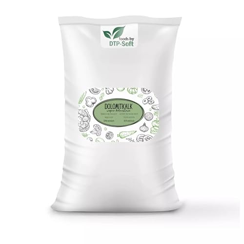 Dolomitkalk 25 kg Naturkalk für Rasen und Garten - Bodenkalk Calcium Magnesium - Gartenkalk gegen Moos im Rasen - Rasenkalk Bodenverbesserer für Gartenboden und Landwirtschaft