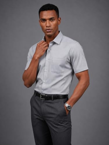 Image of Appel Touch Men's Cotton Blend Formal Shirt Half Sleeves