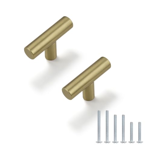 Probrico Champagne Bronze Cabinet Knobs Hole Centers Round 10 Pack