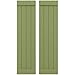 Ekena Millwork ARW103BB414X81MGH Americraft Four Exterior Real Wood Joined Board-n Shutters w/End Batten (Per Pair), 14"W x 81"H, Moss Green