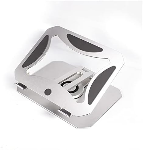 Laptop Stand Adjustable Laptop Stand with 360 Rotating Base Ergonomic Aluminum Laptop Riser Holder Foldable All Laptops 10-17" Laptop Stand for Bed (Size : Silver) image 2