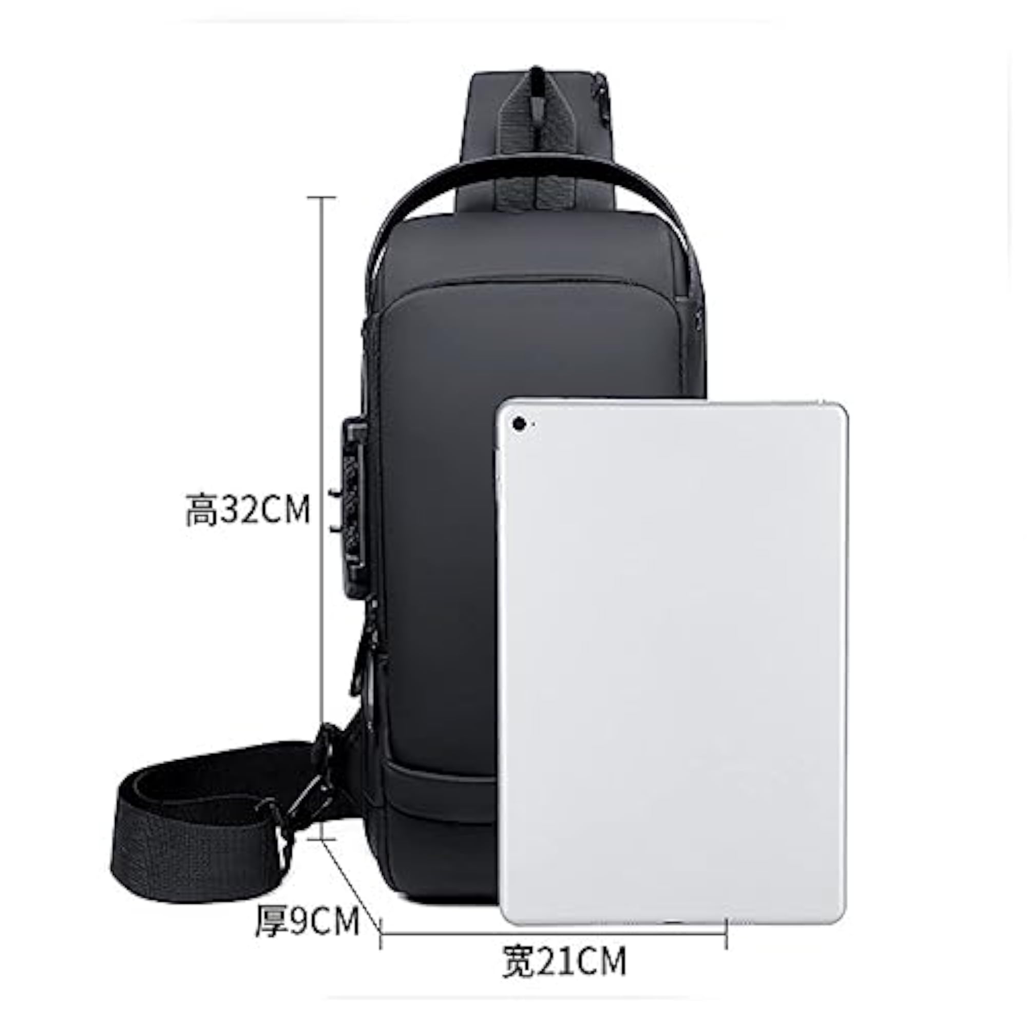Anti Theft Sling Bag with USB Charge Feature
