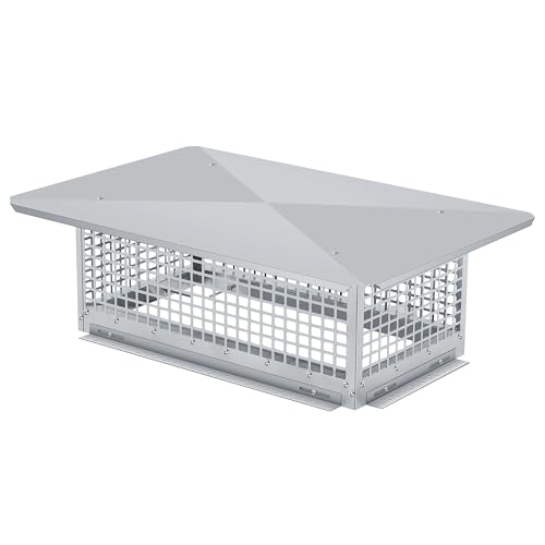 Garvee Chapeau de cheminée robuste en acier inoxydable 304 - Protection anti-étincelles à maille fine, résistant aux intempéries, installation simple -...