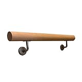 Cdbl Pasamanos Escalera Barandilla De Madera - Kit Completo 30-600cm, Corredor De Escalera Barandillas De Apoyo De Rod, De Montaje En Pared Barra De Sujeción Kit For Ducha Assist/Ancianos/niños