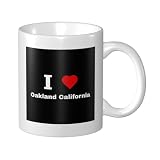 MCSVCH I Love Oakland, California Coffee Mugs 11 Oz Novelty Tea Cup Double-Sided Print Mug With Handle For Office Home Ceramic Mugs Idea Gift