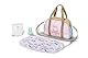 BABY born Wickeltasche, Puppenwickeltasche mit Blumen inkl. Wickelunterlage, Windel und Puderdose