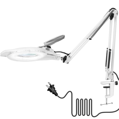 KIRKAS LED Magnifying Lamp with Clamp...