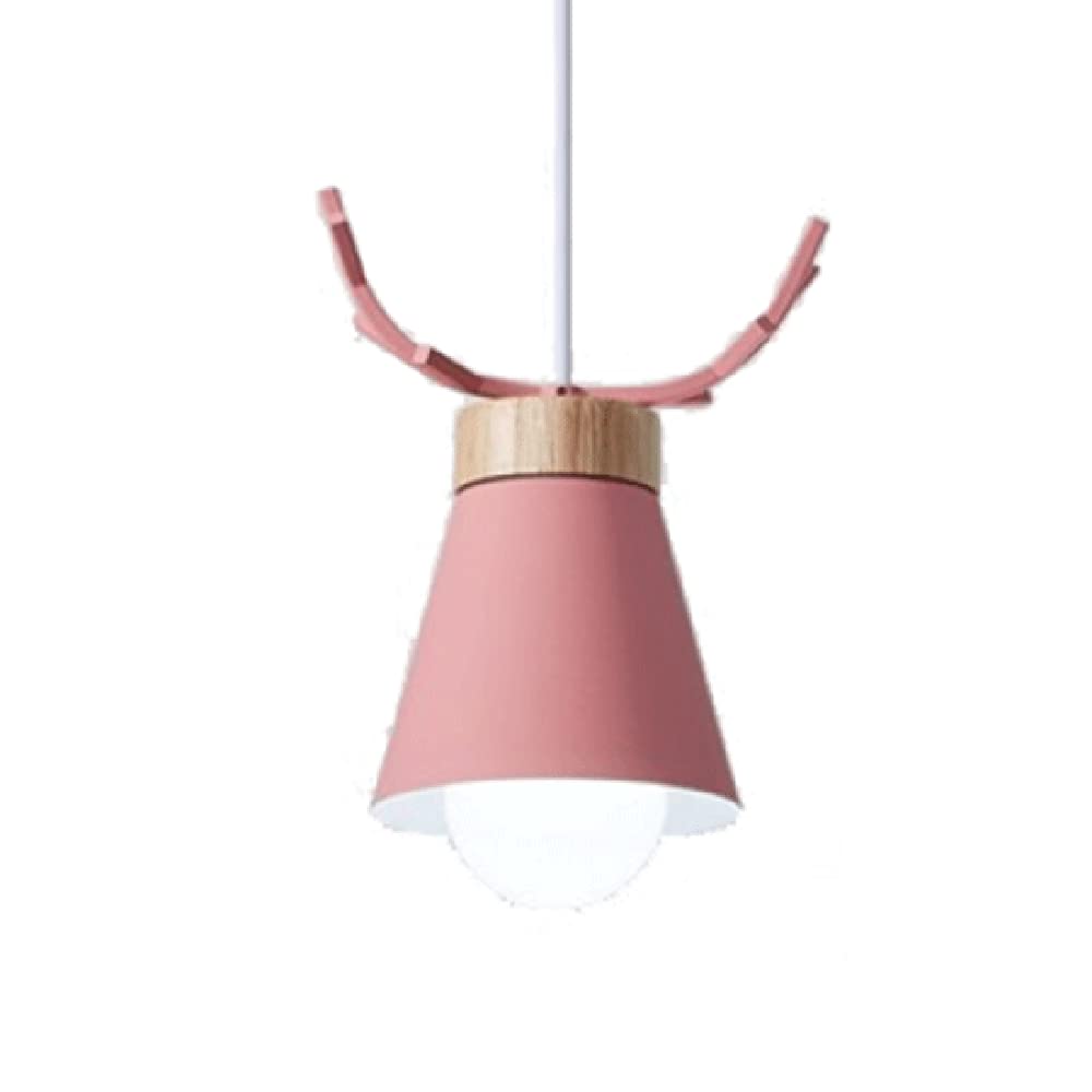 RCIDOS Con Luces Colgantes con Decoración De Astas. Pantalla Luz Techo Industrial Moderna Lámpara Colgante Creativa De Un Solo Cabezal E27 Lámpara Suspensión Elegante Pastoral para Restaurantes