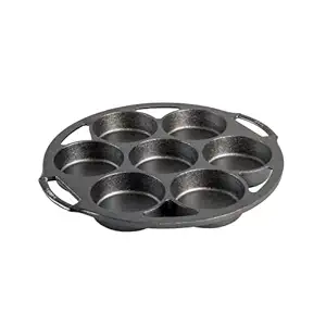 Lodge Seasoned Cast Iron Mini Cake Pan, 7 Impressions
