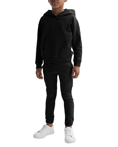 Image of Haloumoning Boys 2 Piece Outfits Sweatsuits Long Sleeve Pullover Hoodie and Sweatpants Tracksuit Set 5-14 Years