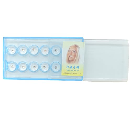 Image of Dental Tooth Gems Decoration Tooth Gem DIY Professional Tooth Crystal Kit Teeth Jewelry for Reflective Teeth Ornament Decor 10Pcs /Box (Multi-colored)