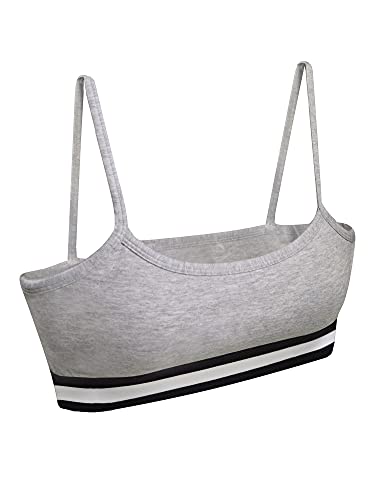 Image of Fruit of the Loom Girls' Cotton Spaghetti Strap Sport Bra | Spaghetti Strap Tween Bra, First Starter Bra for School Sports & Dance Pull-Over & Tagless Girls 8-10 10-12 12-14 14-16