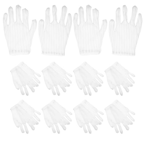 VALICLUD 200 piezas Guantes Antiestáticos con Puntos Antideslizantes Unidades Reutilizables Guantes Finos y Transpirables para Reparación Electrónica Montaje Informático y Tareas