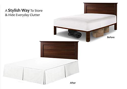 Unique Beddings Egyptian Cotton Bed-Skirt (King, Turquoise) with 19