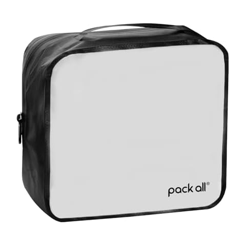 pack all Clear Seamless Toiletry Bag, Lightweight Makeup Pouch, Water-resistant Zipper Pouch for Toiletries, Cosmetics and Accessories (Medium) Cover