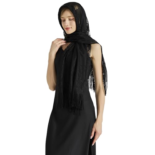 vimate Lace Floral Shawls and Wraps for Women Evening Formal Dresses Wedding Bridal Shawl Scarf4