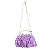 Jywmsc Femmes Floral Embrayage Sacs à Main Satin Fleur Sac de soirée Party Prom Sacs à Main #5