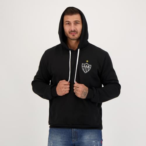 Moletom Canguru Atlético Mineiro Retrô Preto
