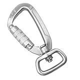 ヘビーデューティー カラビナ | ヘビーデューティ 360度回転 | ベルトカラビナクリップ | キャンプ、ハイキング、バックパッキング、クライミング、サバイバル、ジム、ピクニック、女性、男性、ティーンズ向け