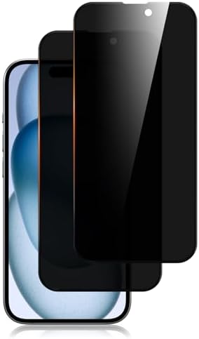2 Piezas Protector Pantalla Privacidad para iPhone 16, iPhone 15 ...