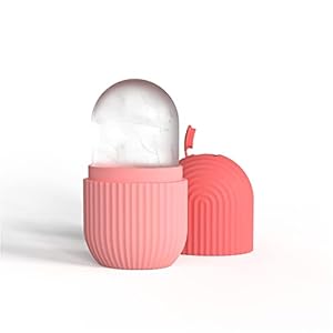 Novovida Ice Roller for Face, Ice Cube Facial Roller Massager (INCL 1 Eye-Cream Stick) Reusable Silicone Face/Eyes/Neck Ice Mold for Skin Care, Ideal Gift for The Special One You Love