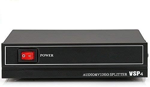 ELECTRADE 4 Way Audio Video AMP Splitter 1 Input & 4 Output