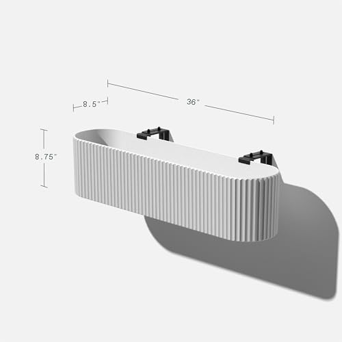 Image of Veradek Demi Series Railing Planter - Round Window Box with Bracket