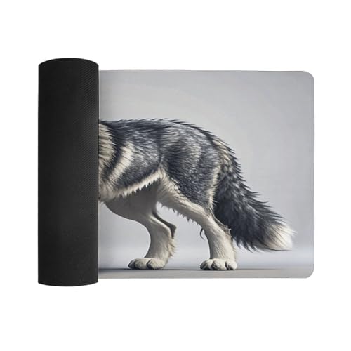 Alfombrilla Grande de Escritorio Cute Wolf Antideslizante miniatura 3