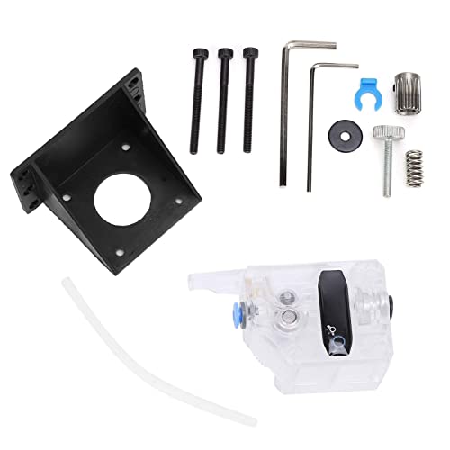 Gear Reduction Extruder Kit, 3D Printer Upgrade Dual Gear Extruder, Dual Driver Metal extruder kit CR10 / Ender D9 / Anet E10 / Et4 / Geeetech Printers Transparent