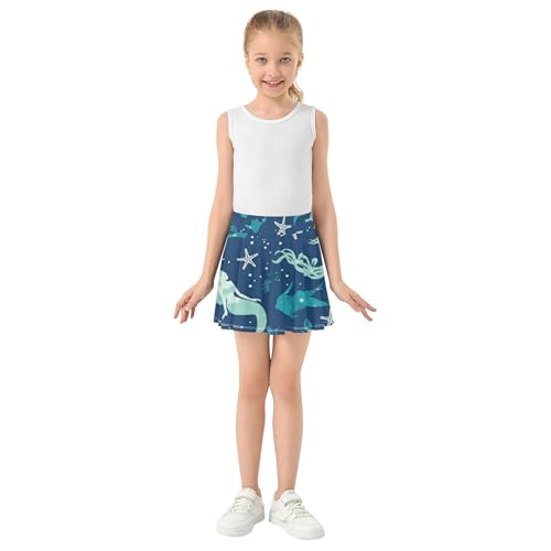 Girls Skorts with Built-in Shorts Flowy Little Girls Skirt Pleated Skirts for Kids with Pockets3