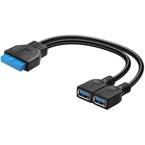 YACSEJAO USB 3.0 Motherboard Y Splitter Cable Cover