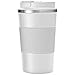 Tazza da viaggio, tazza da caffè isolata con coperchio a tenuta stagna in acciaio inox per caffè e tè con acqua calda e fredda (380 ml/510 ml) (380 ml 9 x 14,5 cm, bianco)
