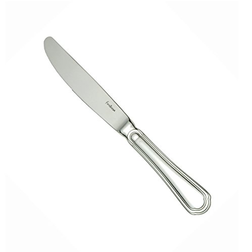 Fortessa Medici 18/10 Stainless Steel Flatware Solid Handle Table Knife, Set of 12,Silver