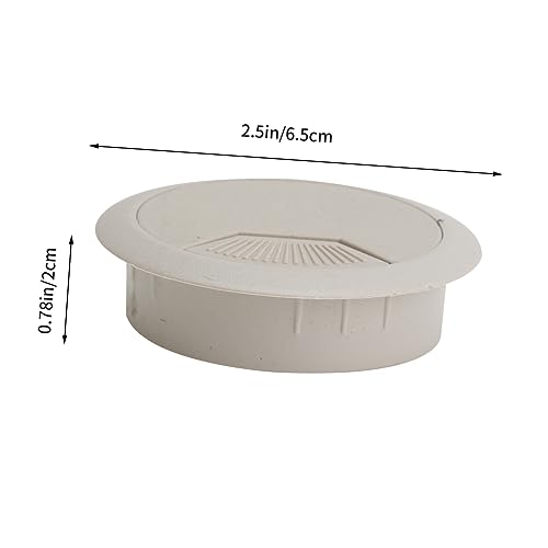 Cubierta de orificio para cables de escritorio, 10 piezas, funda blanca giratoria para gestión de cables bajo escritorio miniatura 2