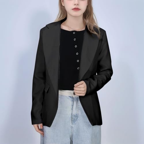 Dress Blazer for Girls Shawl Collar Long Sleeve Party Jacket Open Front Formal Coat with Pocket Pageant & Holiday Wear4