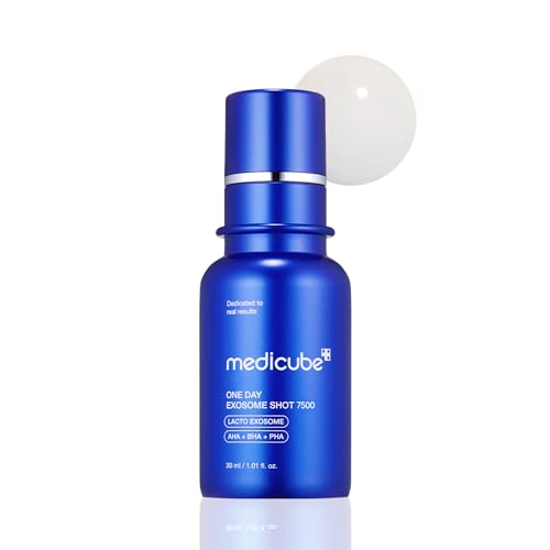[Mikayla’s Pick on TikTok] Medicube Zero Exosome Reedle Shot 7,500 PPM Ampoule | Liquid Micro-Needling |Exosome, AHA+BHA+PHA | Pore Minimizer, Dead Skin Cells Improvement | Korean Skin Care