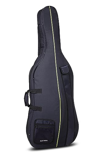 GEWA Cello Gig Bag Aspirante 4/4, 10mm Schaumstoffpolsterung, Rucksackriemen, Notentasche, Bogentasche