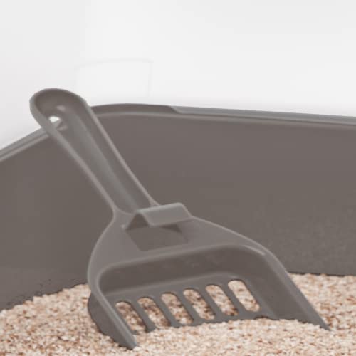 Caja de arena para gato Iris Ohyama beige, fácil de limpiar miniatura 5