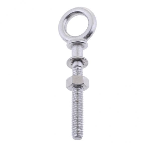 Club Bollywood® 3x304 Stainless Steel Long Lifting Eye Bolt for Nut and Washer M4 x 40mm-image-4