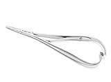 Orthodontic Slim Lingual Mathieu Needle Holder PRO Grip Tool Pliers Ligature Lab Dental Surgical Forceps (Stainless Silver)