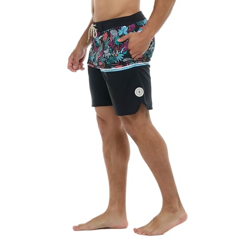 Eidon Young Men's Standard Sand n' Sea 18 Inch Length Boardshort Swim Trunk, Black3