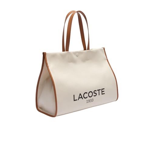 Lacoste Unisex Large Shopping Tote Bag, Natural Tan, One Size2