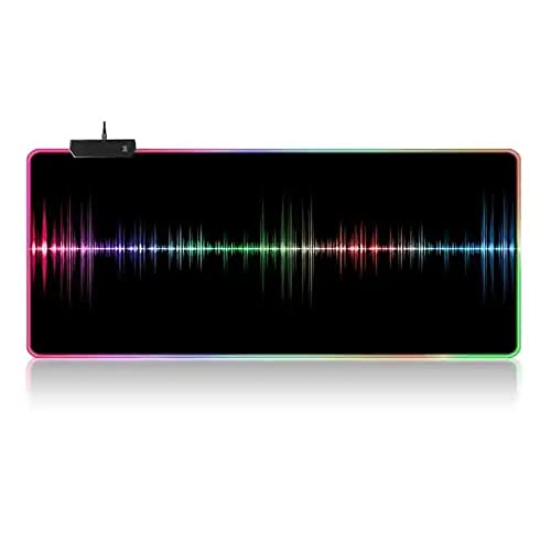 Tapis de souris grand format RGB de haute précision avec vagues lumineuses Wave C02