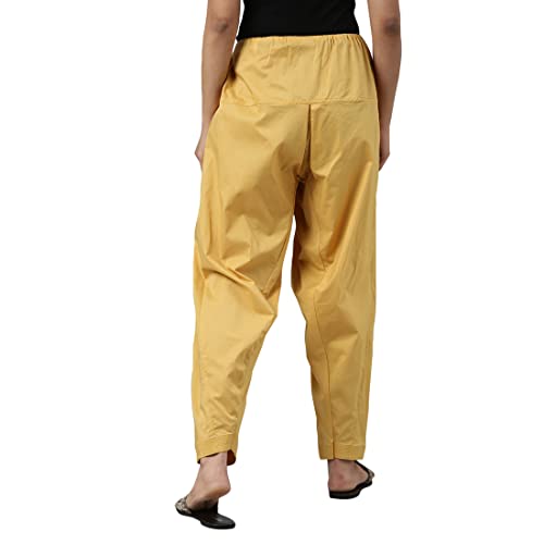 Image of GO COLORS Soft Cotton Salwar for Women | Relaxed Fit, Mid Rise, Ankle Length, Drawstrings