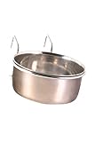 Zum Einhängen Trixie 5495 Edelstahlnapf mit Halter, 600 ml/ø 12 cm