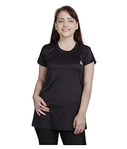 prova Women Cotton t Shirt Round Neck Black Color