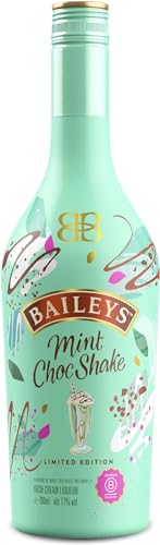 GIFT CREATION Licor de crema irlandesa Baileys Mint Choc Shake | Edición limitada | 17% volumen | 70cl | Bebidas espirituosas | Sabor a chocolate, vainilla y menta | Excelente sobre helado, mezclado y
