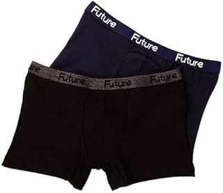 بوكسر سادة للأولاد من فيوتشر، عبوة مكونة من قطعتين