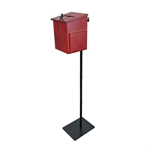 FixtureDisplays® MDF Donation Box Floor Stand Lobby Foyer Tithes & Offering Suggestion Collection Ballot Box 11065+1040S-NF