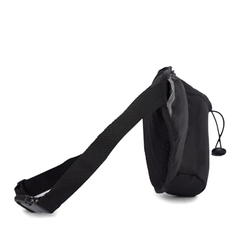 Image of Greenlands Waist Zipper Bag with Water Bottle Holder & Adjustable Strap | Crossbody Bag for Men & Women | Perfect for Travel, Hiking & Cycling (Black)